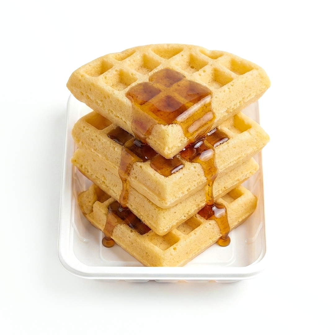 Waffle de pandebono con arequipe o chocolate