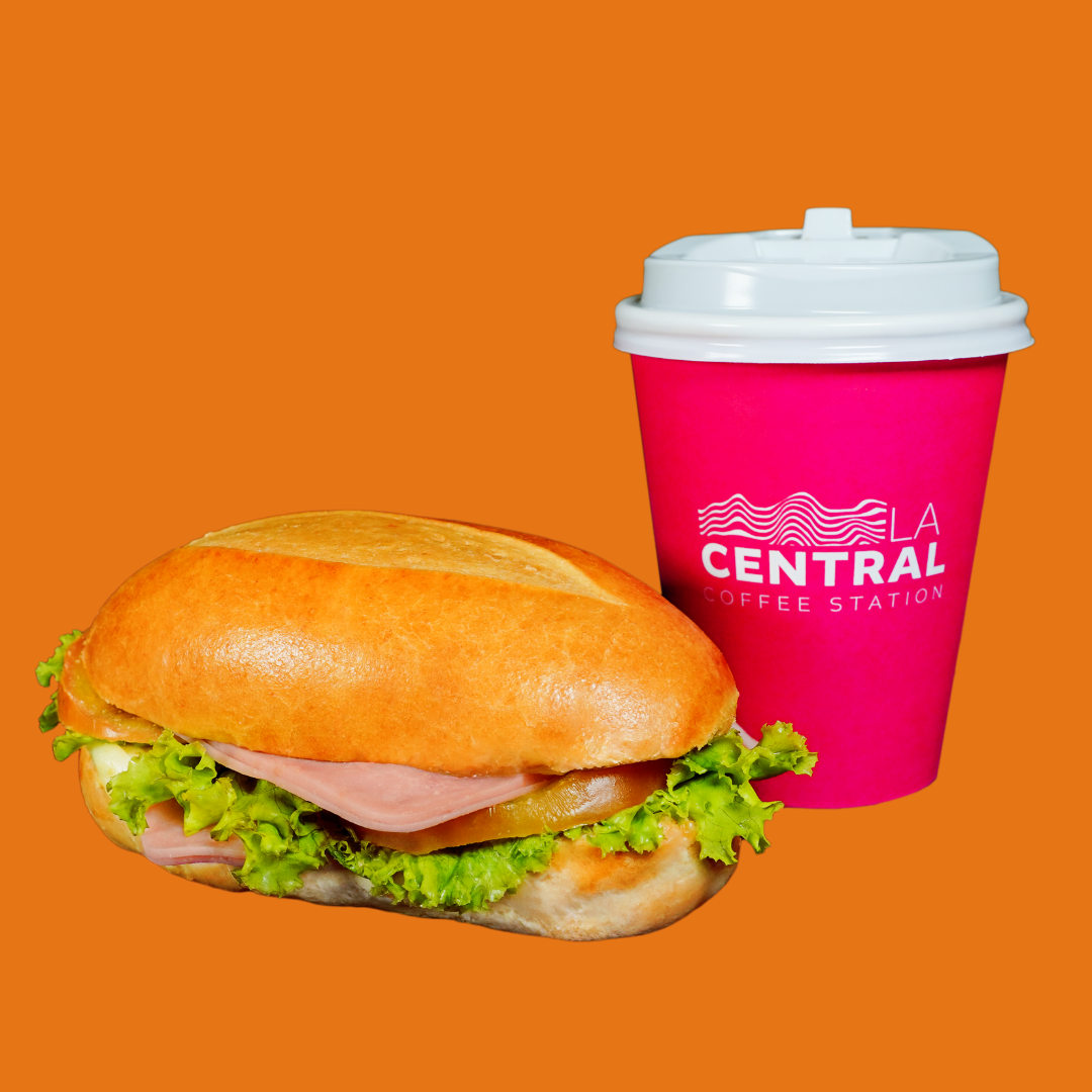 Combo sándwich jamón y queso